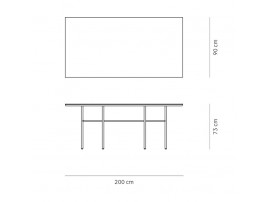 Table de repas scandinave modèle Snaregade rectangulaire. 6-8 pers. 