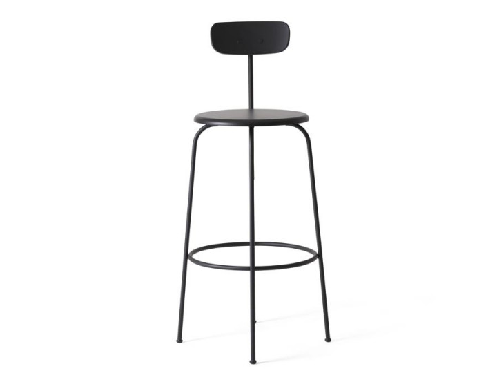 Chaise de bar scandinave modèle Afteroom. Bois, noir. 63 cm ou 73 cm
