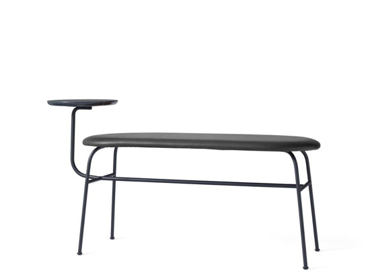 Banc scandinave modèle Afteroom. Cuir noir