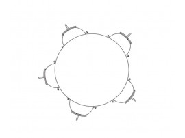 Table de repas Snaregade ronde Ø120 cm. 4-6 pers. 