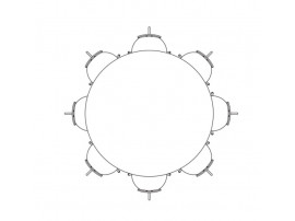 Table de repas Snaregade ronde Ø138 cm. 6-8 pers. 