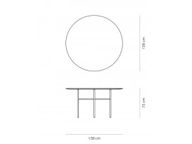 Snaregade Dining  Table. Ø138cm. 6-8 seats. 