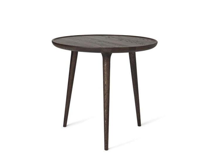 Table d'appoint scandinave modèle Accent. chêne foncé Ø 60 cm