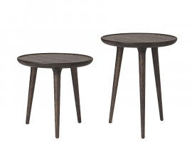 Table d'appoint scandinave modèle Accent chêne foncé.  Ø 45 cm, 2 tailles