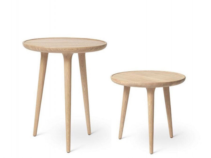 Table d'appoint scandinave modèle Accent chêne.  Ø 45 cm, 2 tailles