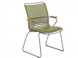 Chaise d'exterieur scandinave modèle CLICK dossier haut 17 coloris