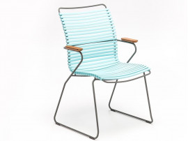 Chaise d'exterieur scandinave modèle CLICK dossier haut 17 coloris