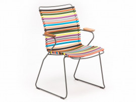 Chaise d'exterieur scandinave modèle CLICK dossier haut 17 coloris