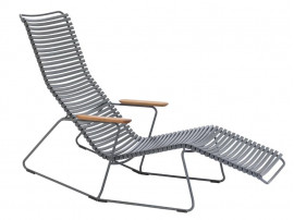 Chaise longue à bascule d'exterieur scandinave modèle CLICK 17 coloris