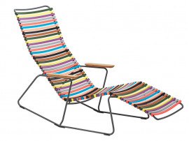 Chaise longue à bascule d'exterieur scandinave modèle CLICK 17 coloris