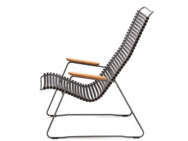 CLICK outdoor lounge chair with armrests