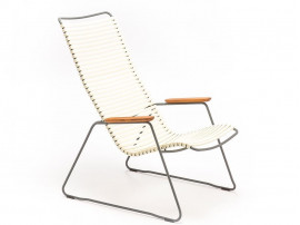 CLICK outdoor lounge chair with armrests