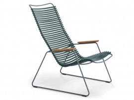 CLICK outdoor lounge chair with armrests