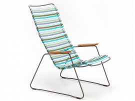 CLICK outdoor lounge chair with armrests