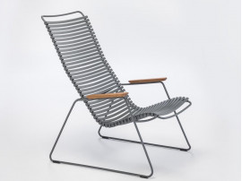 CLICK outdoor lounge chair with armrests