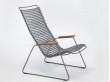 CLICK outdoor lounge chair with armrests