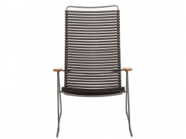 CLICK outdoor lounge chair with armrests