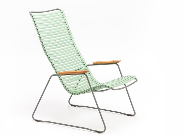 CLICK outdoor lounge chair with armrests