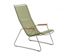 CLICK outdoor lounge chair with armrests