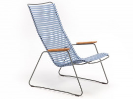 CLICK outdoor lounge chair with armrests