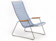 CLICK outdoor lounge chair with armrests