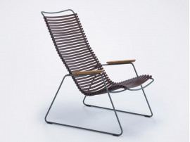 CLICK outdoor lounge chair with armrests