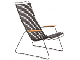 CLICK outdoor lounge chair with armrests