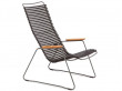 CLICK outdoor lounge chair with armrests