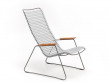 CLICK outdoor lounge chair with armrests