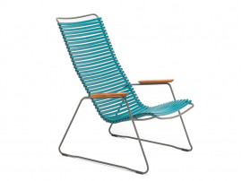 CLICK outdoor lounge chair with armrests