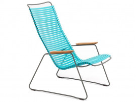 CLICK outdoor lounge chair with armrests