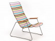 CLICK outdoor lounge chair with armrests