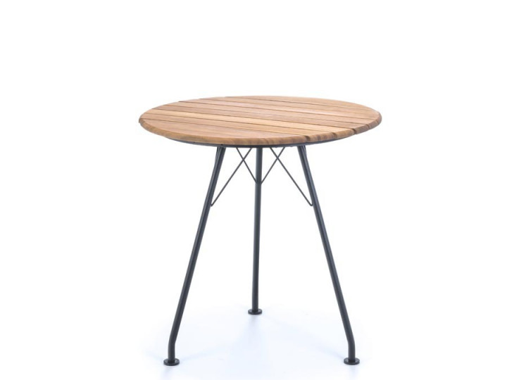 Table de repas scandinave d'extérieur  modèle Circum, Ø 74 cm. 2 pers.