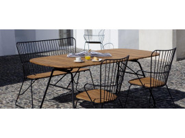 Table de repas scandinave d'extérieur  modèle Circum, Ø 74 cm. 2 pers.