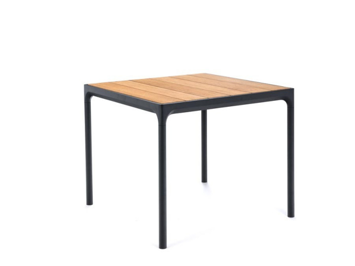 Table de repas scandinave d'extérieur  modèle Four Black, 4 pers.