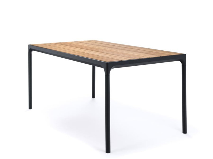 Table de repas scandinave d'extérieur  modèle Four Black, 6 pers.