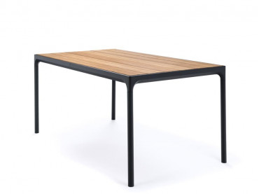 Table de repas scandinave d'extérieur  modèle Four Black, 6 pers.