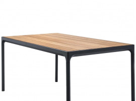 Table de repas scandinave d'extérieur  modèle Four Black, 6 pers.