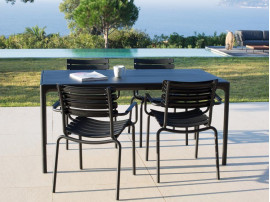 Four Aluminium outdoor dining table,  6 seats.