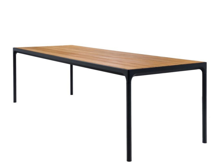 Table de repas scandinave d'extérieur  modèle Four Black, 8 pers.