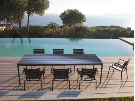 Four Aluminium outdoor dining table,  8 seats.