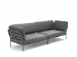 LEVEL outdoor modular Lounge Sofa. Dark Grey cushions.