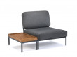 LEVEL outdoor modular Lounge Sofa. Dark Grey cushions.