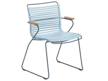 Chaise d'exterieur scandinave modèle CLICK avec accoudoirs 17 coloris