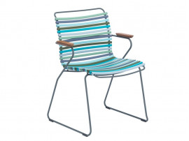 Chaise d'exterieur scandinave modèle CLICK avec accoudoirs 17 coloris