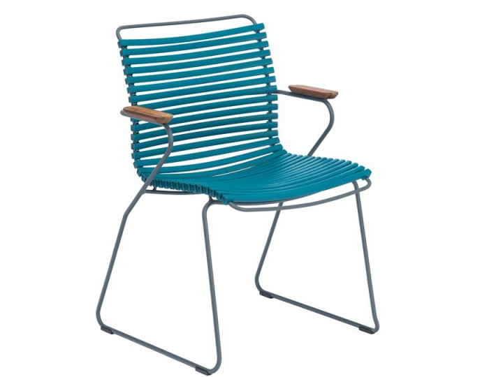 Chaise d'exterieur scandinave modèle CLICK avec accoudoirs 17 coloris