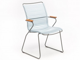 Chaise d'exterieur scandinave modèle CLICK dossier haut 17 coloris