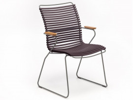 Chaise d'exterieur scandinave modèle CLICK dossier haut 17 coloris