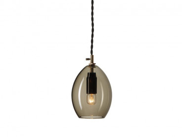 Suspension scandinave modèle Unika. Petite. Verre fumé