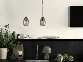 Unika Pendant Lamp. Large. Smoked glass